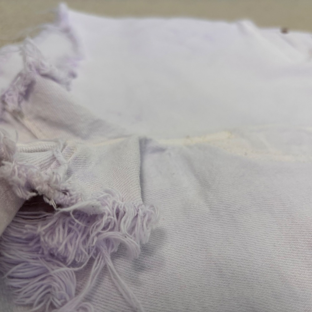 Levis 501 Original High Rise Cut Off Shorts White Purple Tie Dye W34 / Sz 16 - Picture 13 of 16